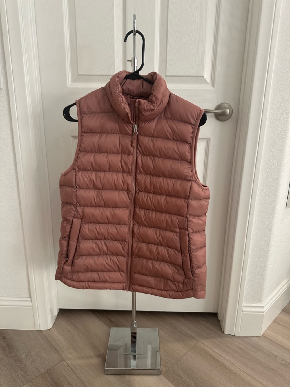 32 Degrees Quilted Puffer Vest in Dusty Rose